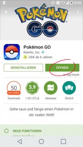 Pokemon GO vom Play Store installieren
